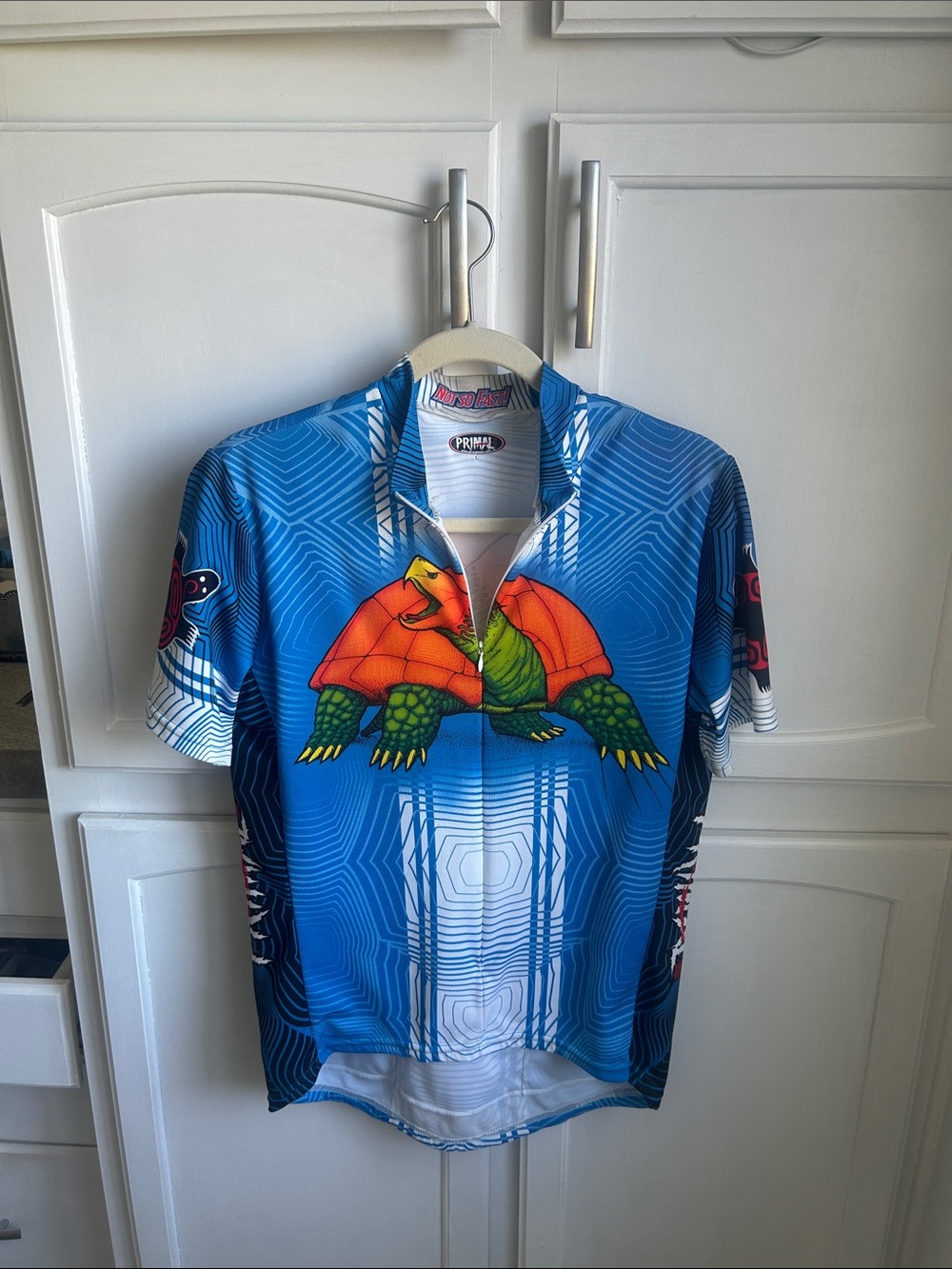 Primal Wear Men’s Blue Turtle Graphic Cycling Jersey